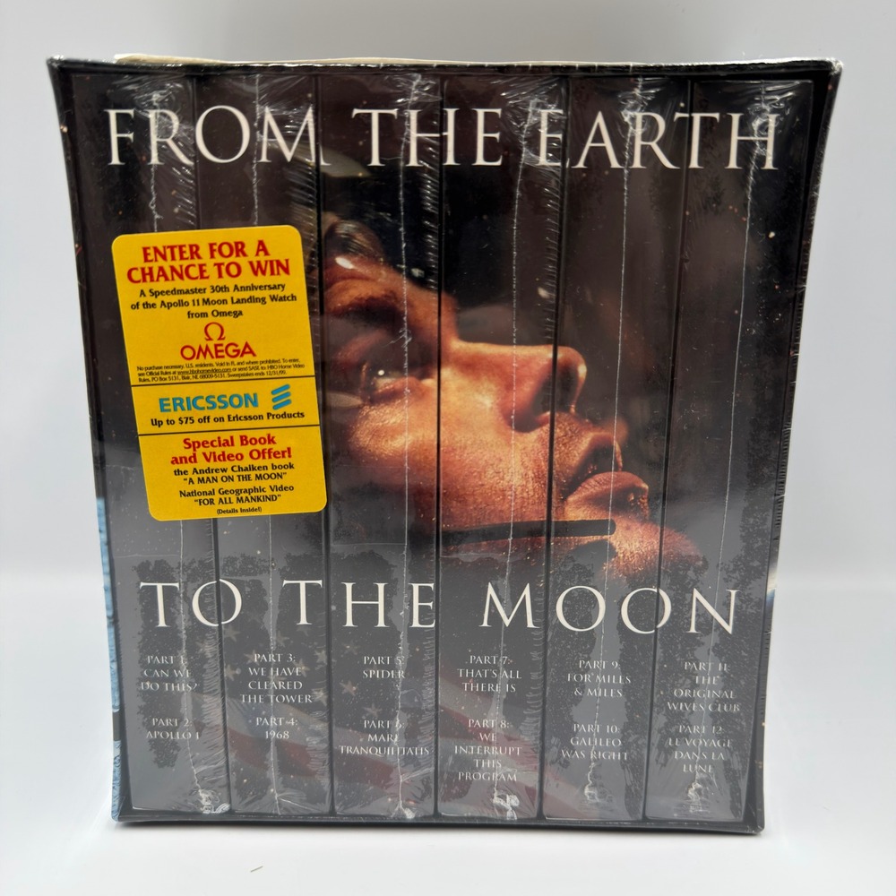 From the Earth to the Moon HBO VHS Box Set Tom‎ Hanks NASA Apollo Miniseries NEW